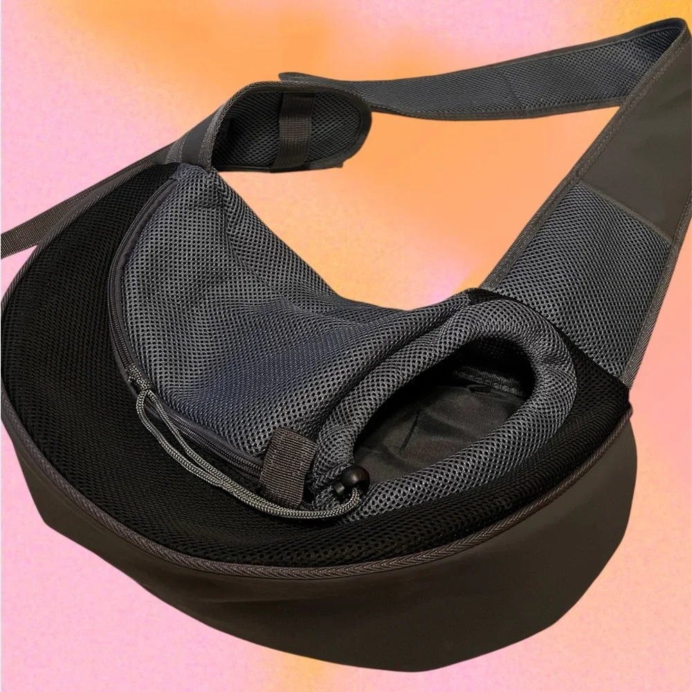 Dog Mesh Sling Carrier Shoulder Bag